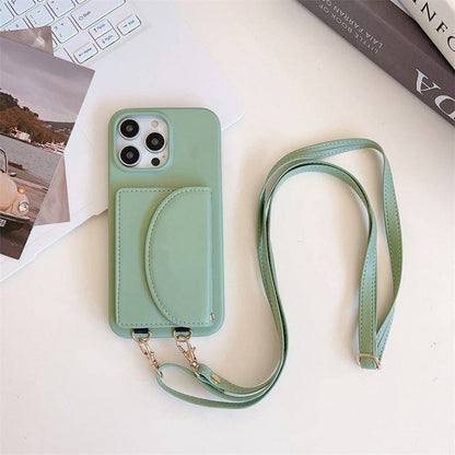 The Lanyard Litchi Pattern Case - iPhone